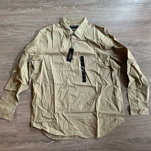 Banana Republic Organic Cotton Pop Over Shirt in Beige, Men’s Large